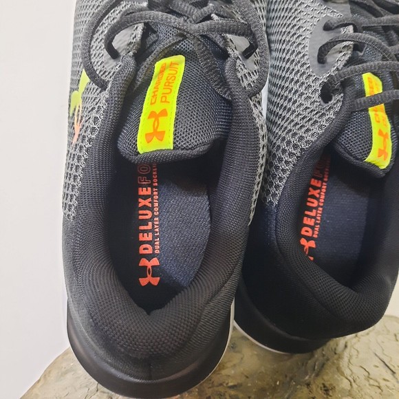 NEW Under Armour Charged Pursuit Shoes 3025801 100 Black Gray Men's Size 11.5 - Picture 7 of 8